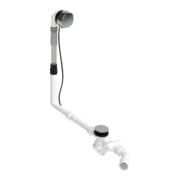 Duravit Ab-/Überlaufgarnitur Quadroval d= 5,2cm, mit Wanneneinlauf, chrom