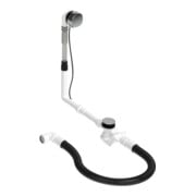 Duravit Ab-/Überlaufgarnitur Quadroval d= 5,2cm, mit Wanneneinlauf, chrom