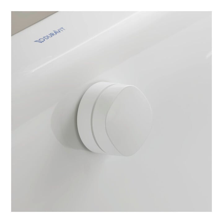 Duravit Ab-/Überlaufgarnitur Quadroval d= 5,2cm, mit Wanneneinlauf, weiß