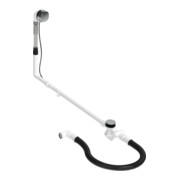 Duravit Ab-/Überlaufgarnitur Quadroval Zug 110, d 5,2cm, m Wanneneinlauf, chr