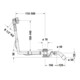 Duravit Ab-/Überlaufgarnitur Quadroval Zug 85cm, d 5,2cm, m Wanneneinlauf, chr