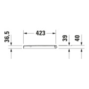 Duravit Abattant WC Balcoon Compact 37x54 cm, abattant rapide, blanc brillant-5