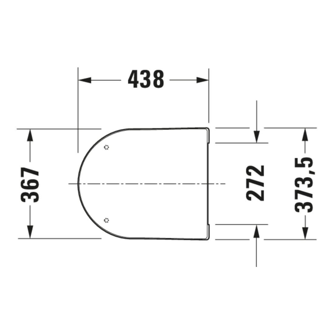 Duravit Abattant WC Balcoon Compact 37x54 cm, abattant rapide, blanc brillant