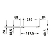 Duravit Abattant WC Balcoon Compact 37x54cm, amovible, sans frein de chute, blanc mat satiné-2