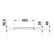 Duravit Abattant WC Balcoon recouvrant, amovible, avec frein de chute, Clay terma-2