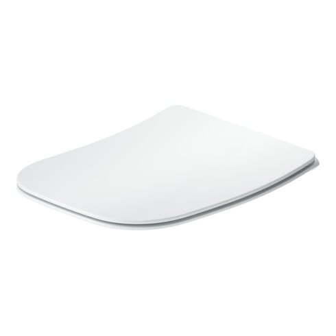 Duravit Abattant WC carré avec frein de chute, 43,4 cm, uni, blanc