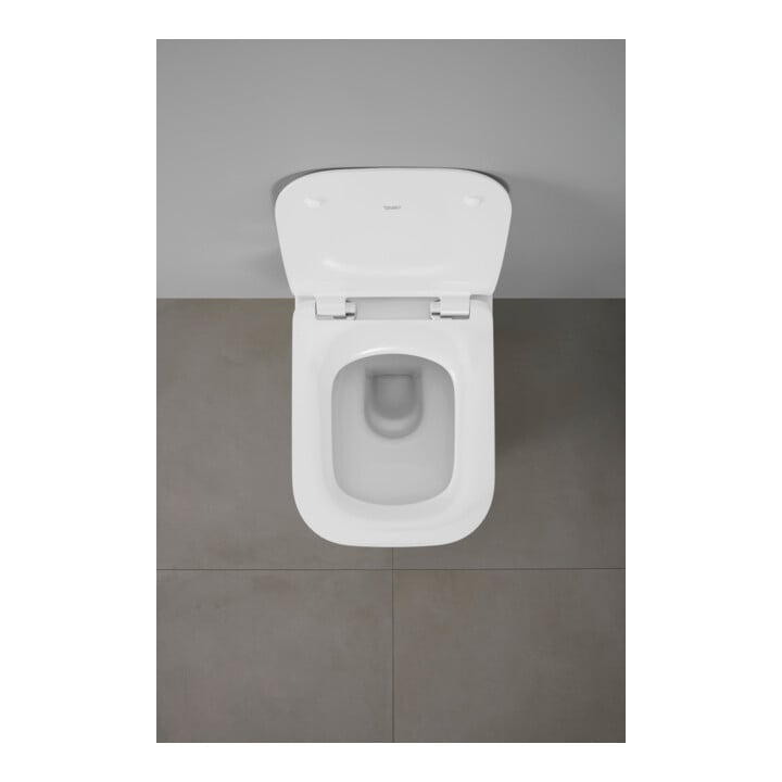 Duravit Abattant WC carré avec frein de chute, 43,4 cm, uni, blanc
