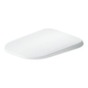 Duravit Abattant WC carré avec frein de chute, 44,8 cm, Uni, blanc