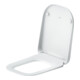 Duravit Abattant WC carré avec frein de chute, 44,8 cm, Uni, blanc