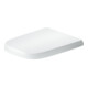 Duravit Abattant WC carré avec frein de chute, 44,8 cm, Uni, blanc-1