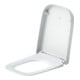 Duravit Abattant WC carré avec frein de chute, 44,8 cm, Uni, blanc
