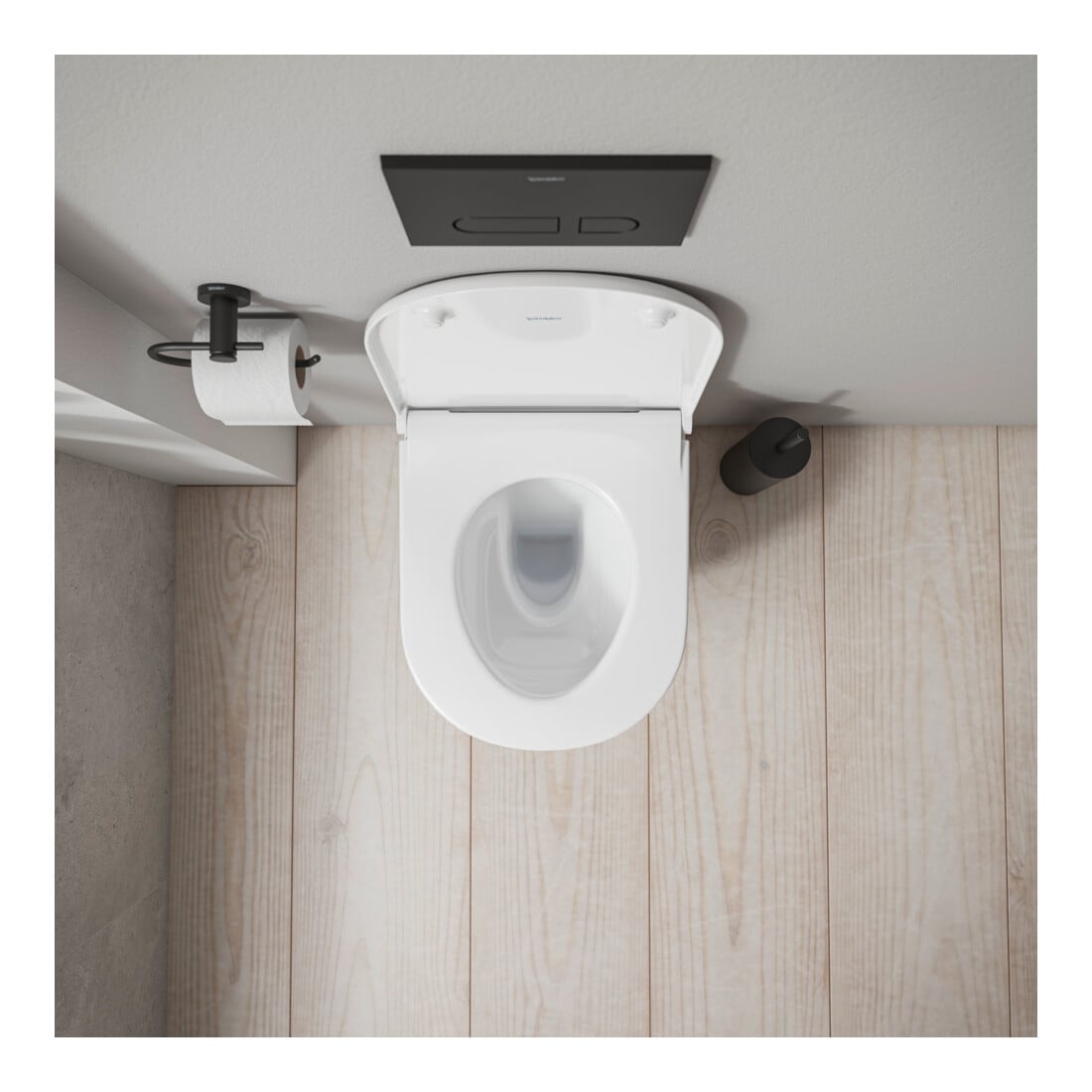 Duravit Abattant WC D-Code avec frein de chute, amovible, blanc Hyg Glaze