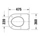 Duravit Abattant WC D-Code avec frein de chute, amovible, charnières ES, blanc