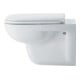 Duravit Abattant WC D-Code sans abaissement, charnières inox, blanc