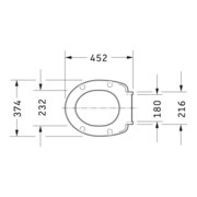 Duravit Abattant WC Duraplus charnières ES, avec frein de chute, blanc-4