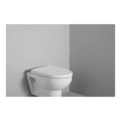 Duravit Abattant WC en D avec frein, 45,7 cm, uni, blanc