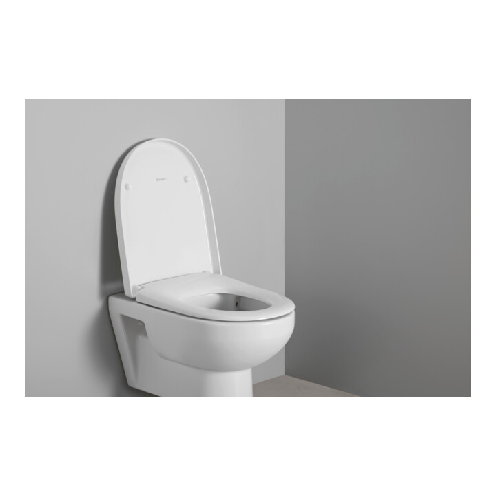 Duravit Abattant WC en D avec frein, 45,7 cm, uni, blanc