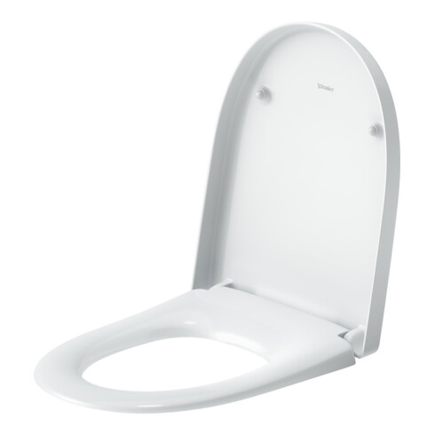 Duravit Abattant WC en D avec frein, 45,7 cm, uni, blanc