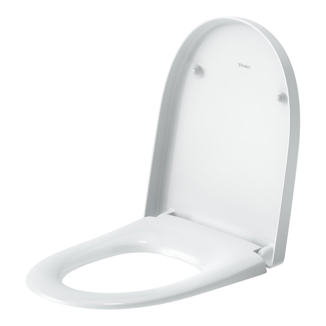 Duravit Abattant WC en D avec frein, 45,7 cm, uni, blanc