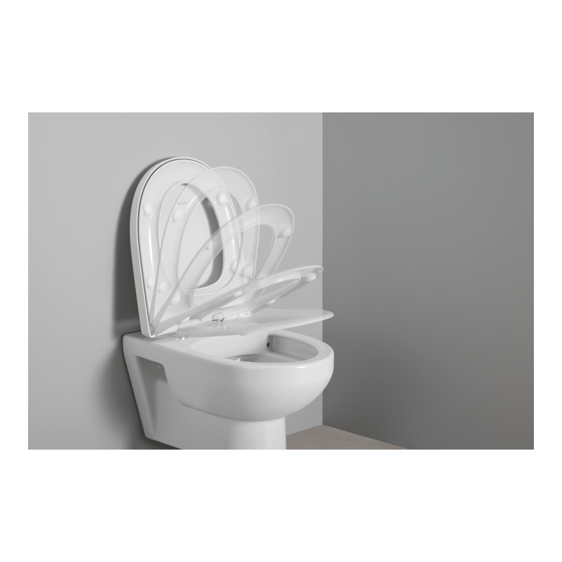 Duravit Abattant WC en D avec frein, 45,7 cm, uni, blanc