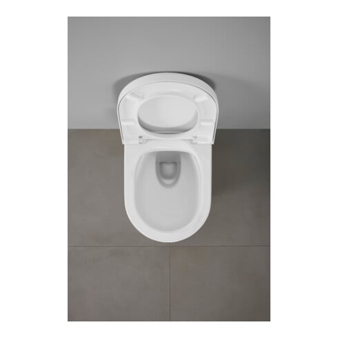 Duravit Abattant WC en D avec frein de chute, 43,2 cm, uni, blanc