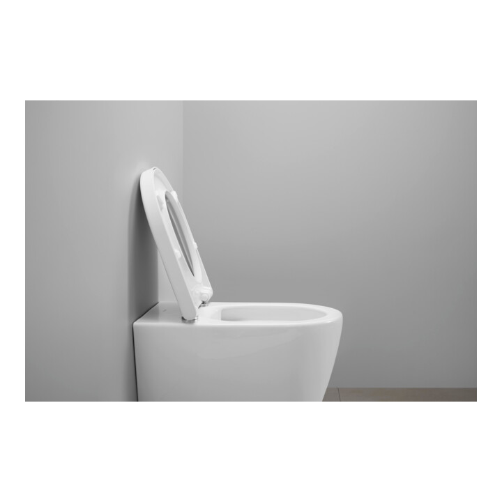 Duravit Abattant WC en D avec frein de chute, 43,2 cm, uni, blanc