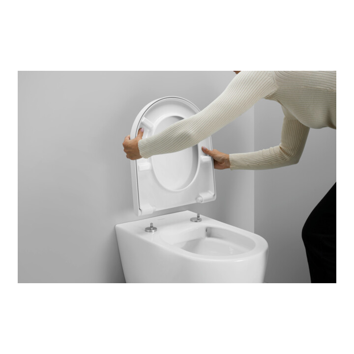 Duravit Abattant WC en D avec frein de chute, 43,2 cm, uni, blanc