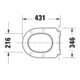 Duravit Abattant WC en D avec frein de chute, 43,8 cm, uni, blanc-4