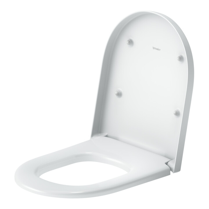 Duravit Abattant WC en D avec frein de chute, 45,5 cm, uni, blanc
