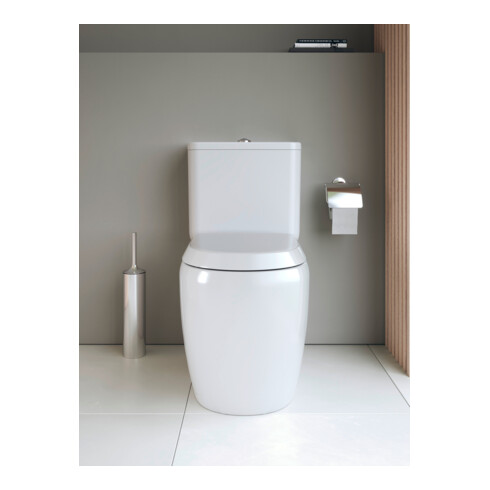 Duravit Abattant WC Qatego Compact recouvrant, blanc brillant
