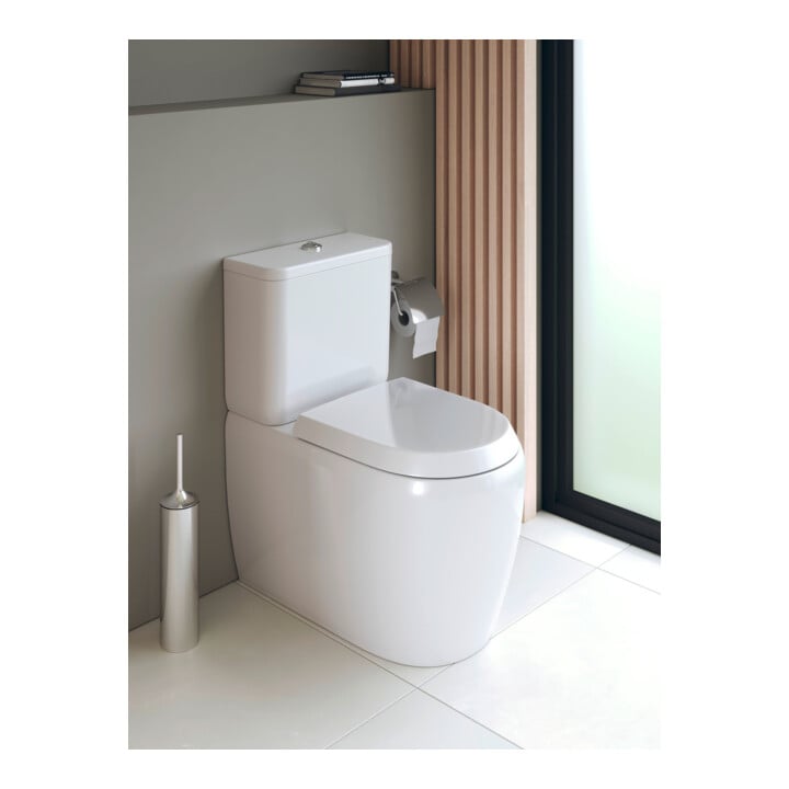 Duravit Abattant WC Qatego Compact recouvrant, blanc brillant