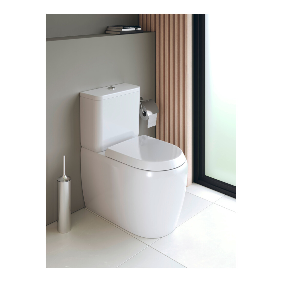 Duravit Abattant WC Qatego Compact recouvrant, blanc brillant