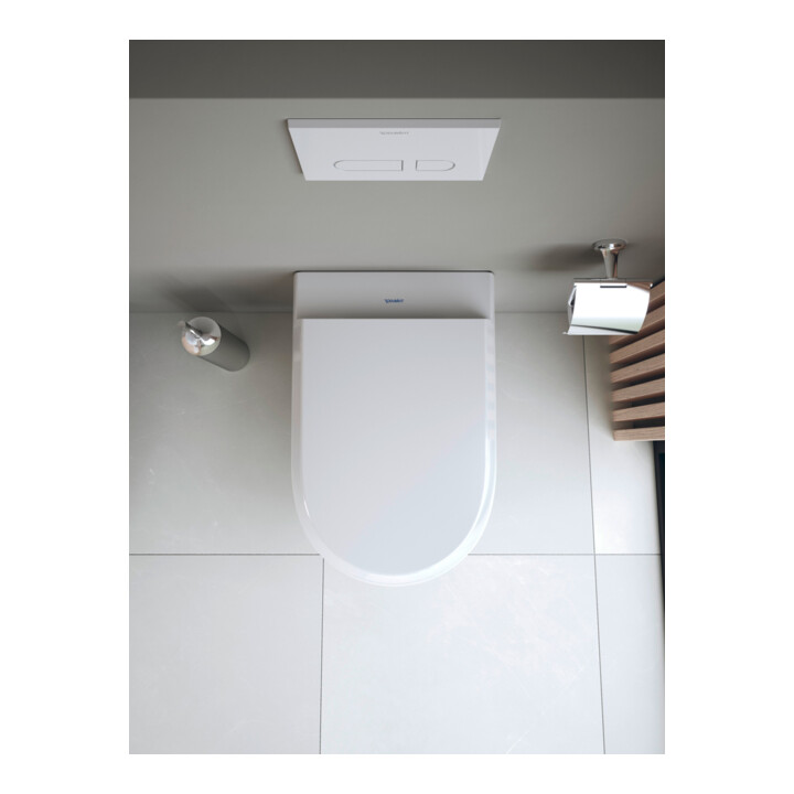 Duravit Abattant WC Qatego recouvrant, blanc brillant