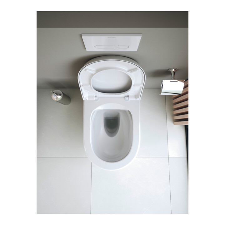 Duravit Abattant WC Qatego recouvrant, blanc brillant