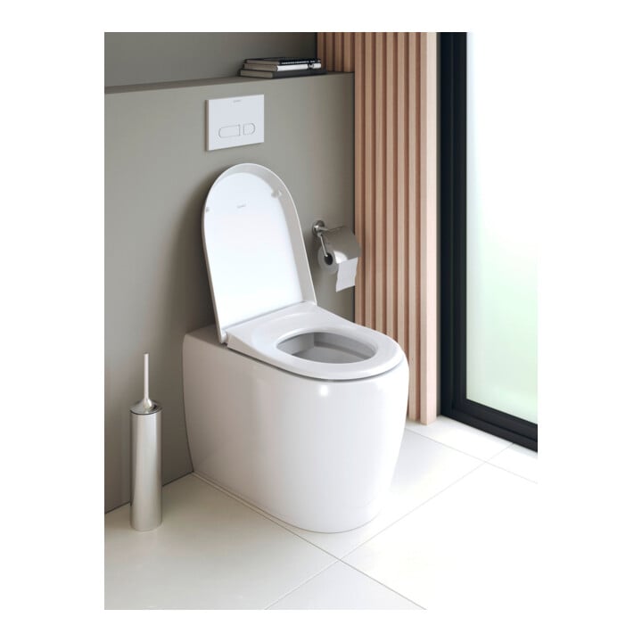 Duravit Abattant WC Qatego recouvrant, blanc brillant