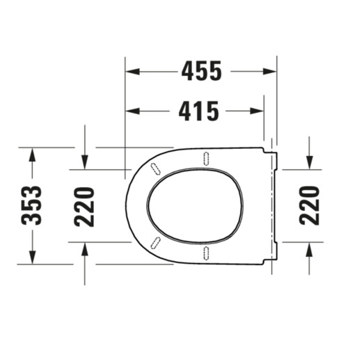 Duravit Abattant WC Qatego recouvrant, blanc brillant
