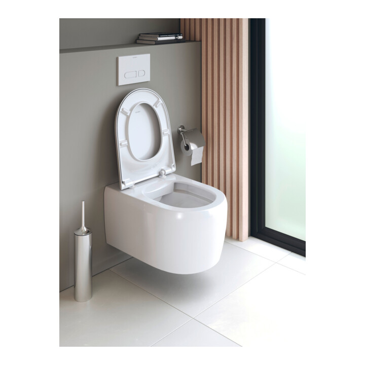 Duravit Abattant WC Qatego recouvrant, blanc brillant