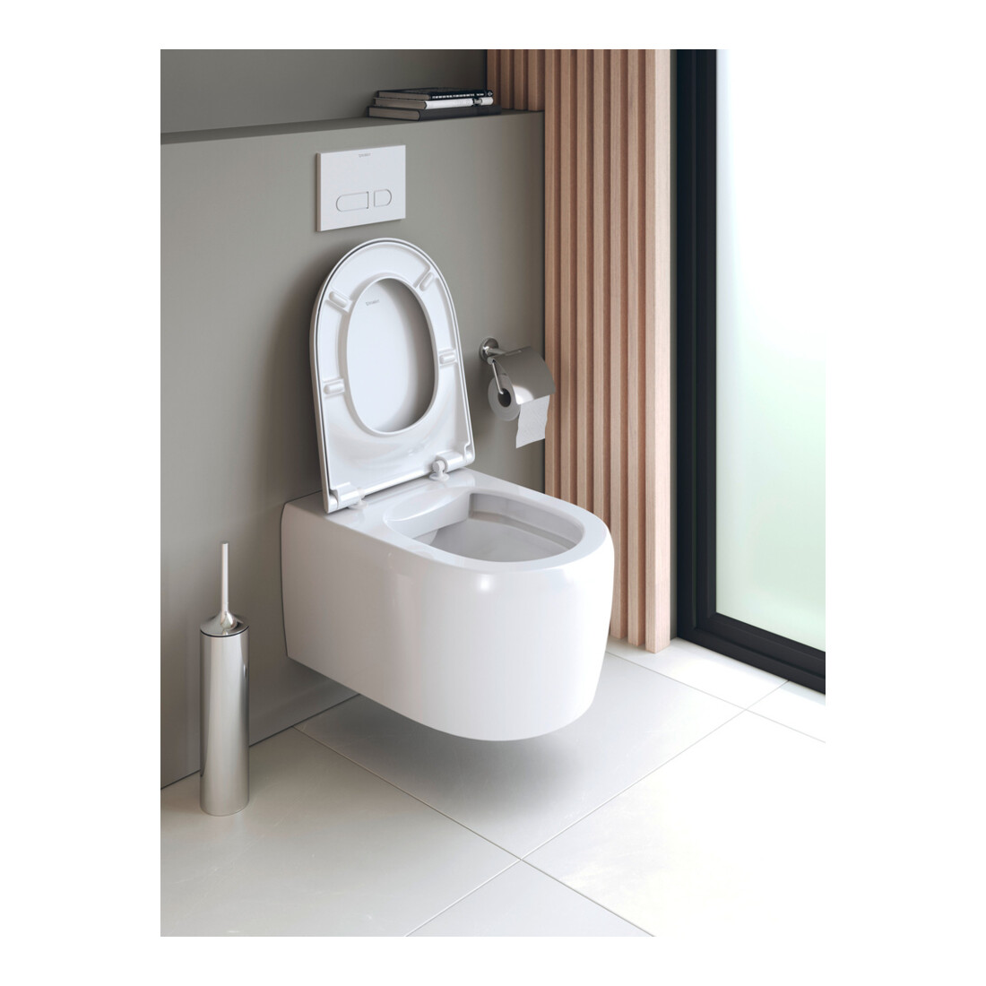 Duravit Abattant WC Qatego recouvrant, blanc brillant