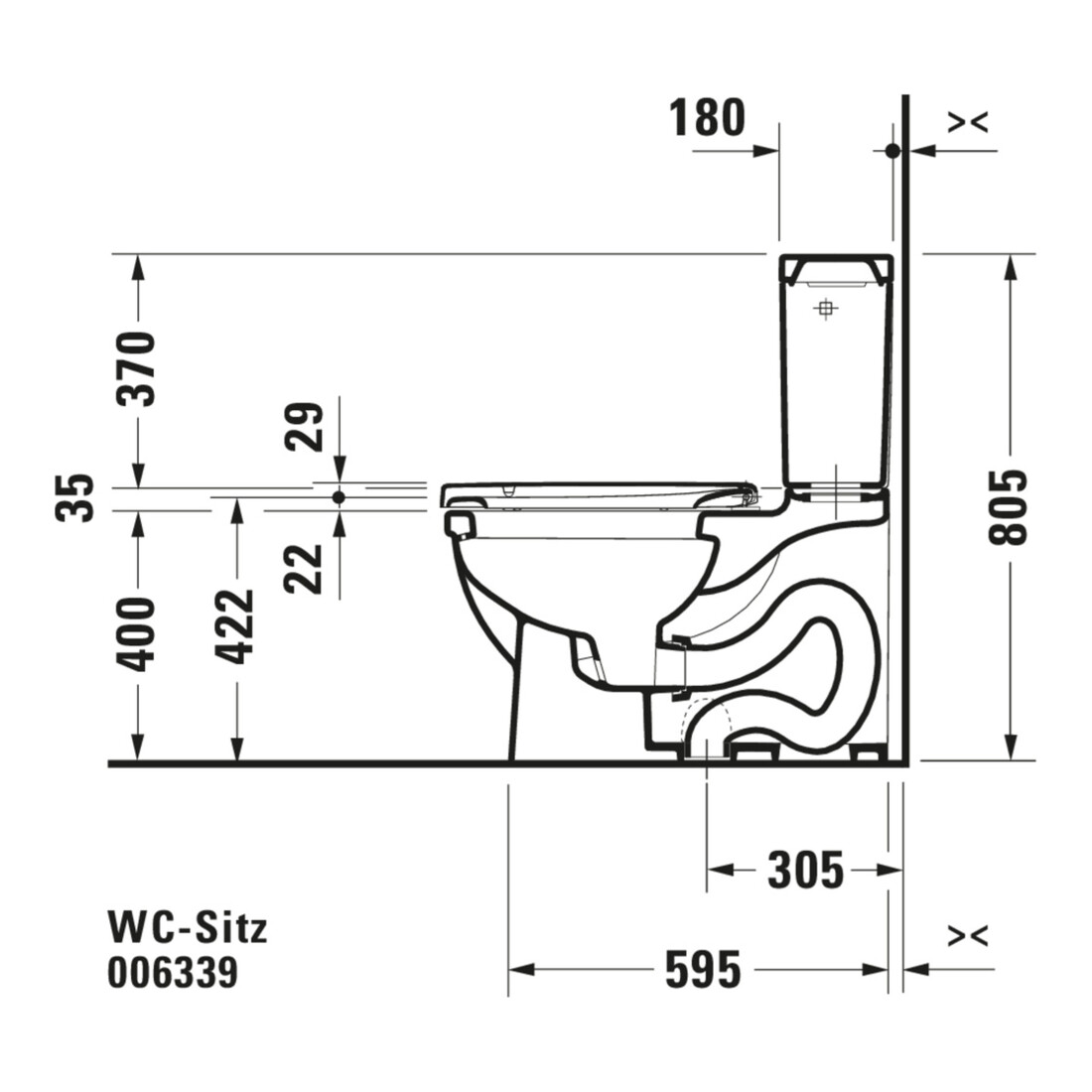 Duravit Abattant WC Starck avec frein de chute, amovible, charnières ES, blanc