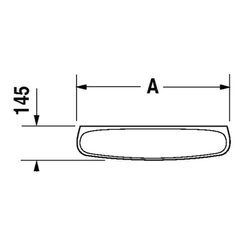 Duravit Ablage DURAPLUS 590 x 145 mm weiß