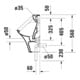 Duravit Absaug-Urinal DuraStyle 30x34cm, Zul. v hi., riml., o. Fl, weiß