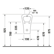 Duravit Absaug-Urinal DuraStyle 30x34cm, Zul. v hi., riml., o. Fl, weiß-5