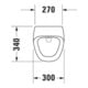 Duravit Absaug-Urinal DuraStyle 30x34cm, Zul. v hi., riml., o. Fl, weiß