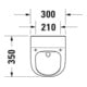 Duravit Absaug-Urinal Me by Starck 30x35cm, Zul v h, riml, f De., w sm HG