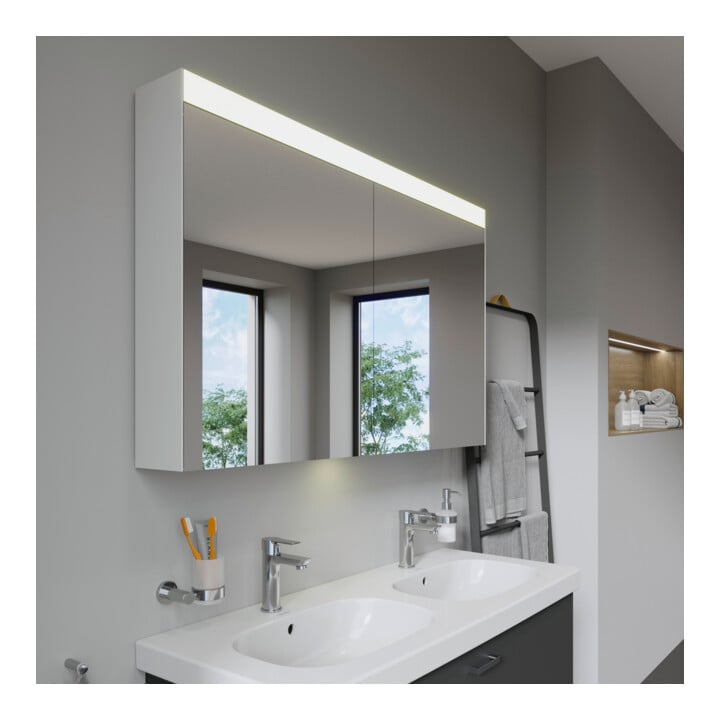 Duravit Armoire à miroir Better Version 121x76x14,8 cm, 19 W, 2 portes, LED