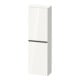 Duravit Armoire demi-haute D-Neo 40x24 cm, 1 porte, 4 étagères, à gauche, noir/blanc brillant-1