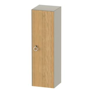 Duravit Armoire demi-haute White Tulip 40x36x132 cm, 1 porte avec poignée, à droite, chêne naturel taupe mat