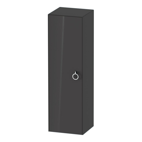 Duravit Armoire demi-haute White Tulip 40x36x132 cm, 1 porte avec poignée, à gauche, graphite brillant