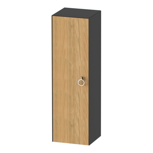 Duravit Armoire demi-haute White Tulip 40x36x132 cm, 1 porte avec poignée, gris naturel mat