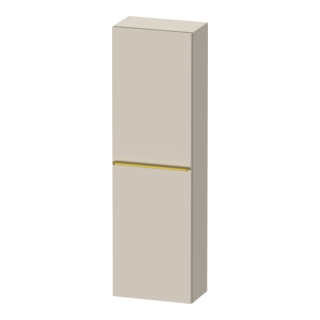 Duravit Armoire demi-hauteur D-Neo 40x24 cm, 1 porte, 4 étagères, à gauche, gris poli/Taupe